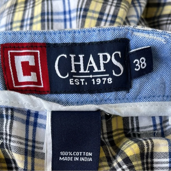 •Chaps• Mens Plaid Flat Front Shorts - Size 38 - Picture 2 of 7